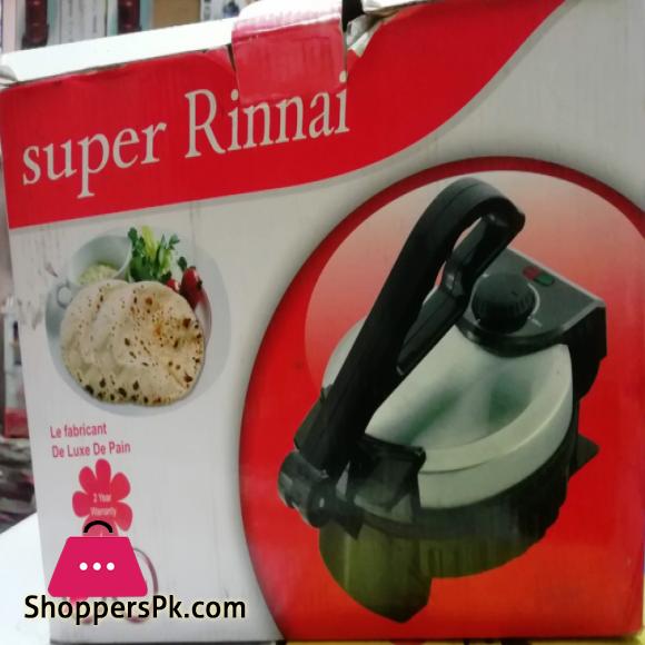 Super Rinnai De luxe Roti Maker Machine Electric ST-226 - Black & Silver 900 W