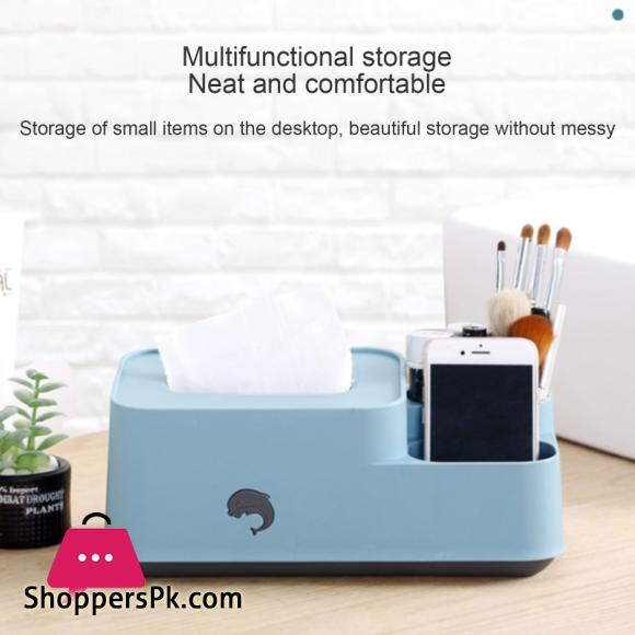 Tabletop Tissue Organizer Large Capacity Napkin Holder Home Tissue Container