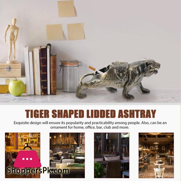 Tiger Shaped Astray Home Use Lidded Ashtray Creative Ashtray Container