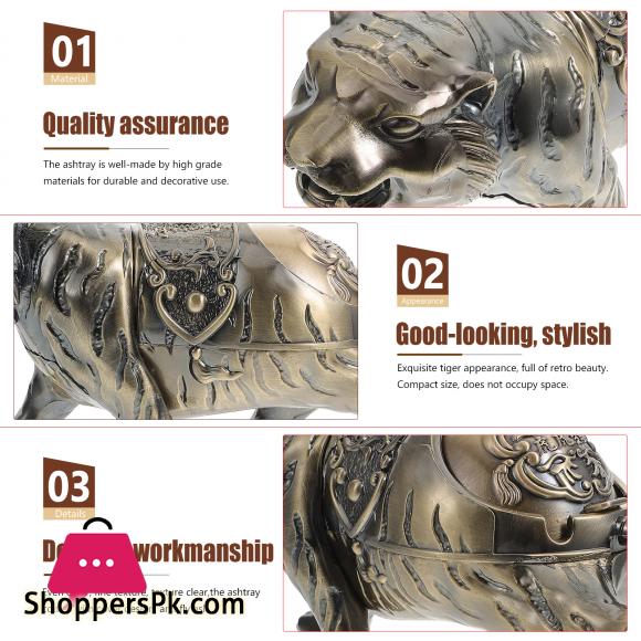 Tiger Shaped Astray Home Use Lidded Ashtray Creative Ashtray Container