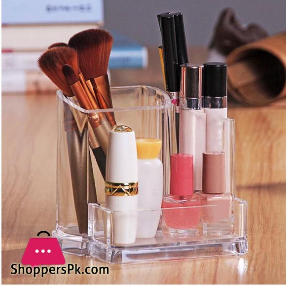Transparent Makeup Brush Storage Box Organizer Acrylic Cosmetics Manager Jewelry Storage Box Office Supplies Business Card