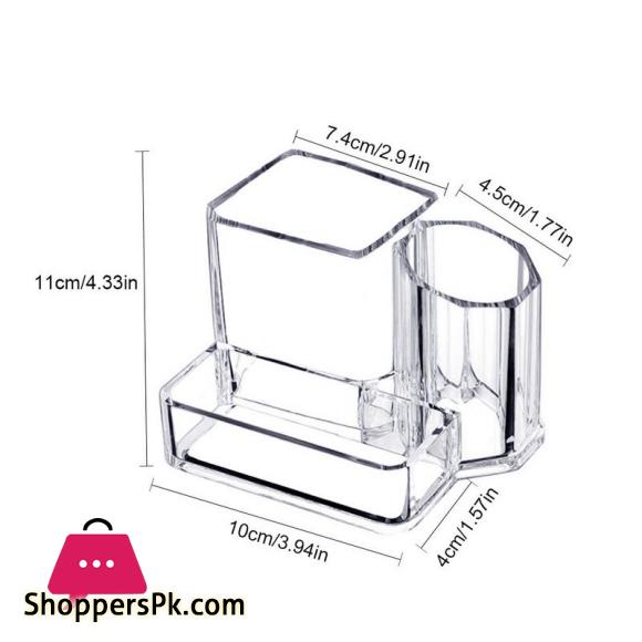 Transparent Makeup Brush Storage Box Organizer Acrylic Cosmetics Manager Jewelry Storage Box Office Supplies Business Card