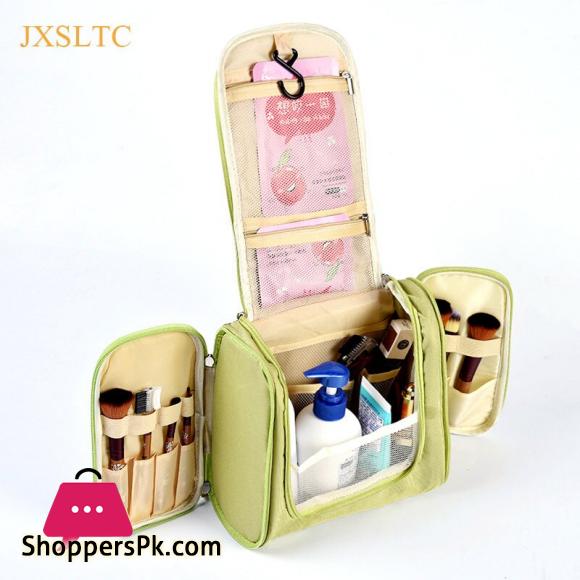 Travel Portable Cosmetic Bag 6 Color hang Hook Folding Wash Make-up Organizer Neceser makeup pouch for Women Beauty Toilet Bag