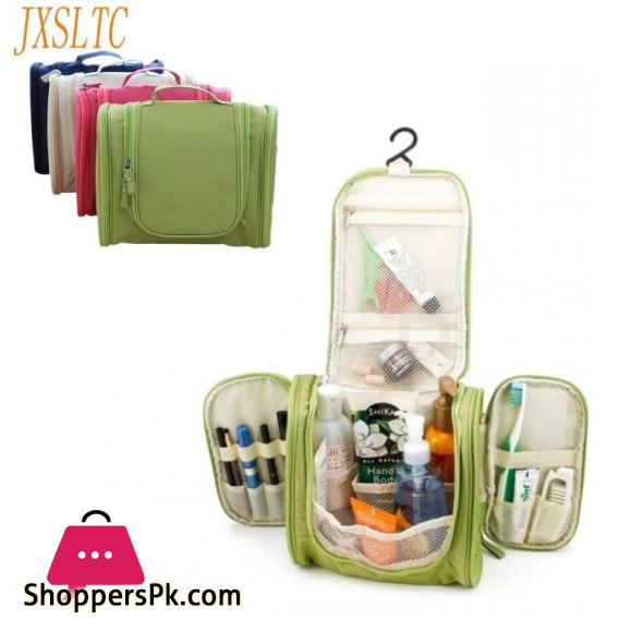 Travel Portable Cosmetic Bag 6 Color hang Hook Folding Wash Make-up Organizer Neceser makeup pouch for Women Beauty Toilet Bag