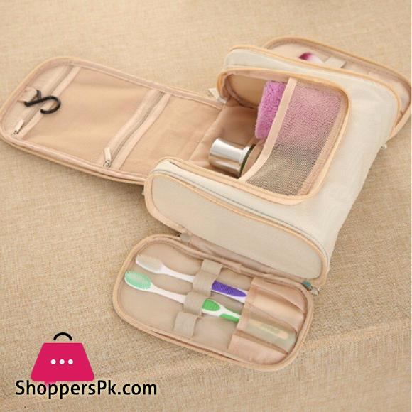 Travel Portable Cosmetic Bag 6 Color hang Hook Folding Wash Make-up Organizer Neceser makeup pouch for Women Beauty Toilet Bag