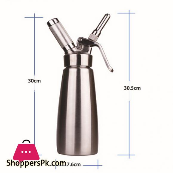 Whip Coffee Dessert Fresh Cream Butter Whipper Dispenser 500ml Cream Gun High Grade Stainless Steel Cream Whipper