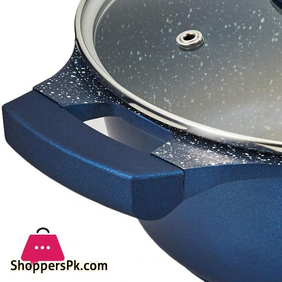 Winsor WR6005 Non-Stick 9 Pieces Cookware Set, Dark Blue, Aluminum