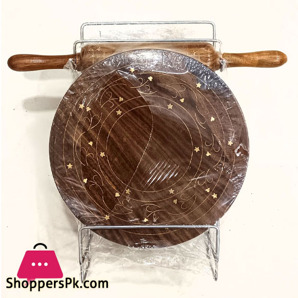 Sheesham Wood Rolling Pin Roti Maker With Stand (Chakla Belan)