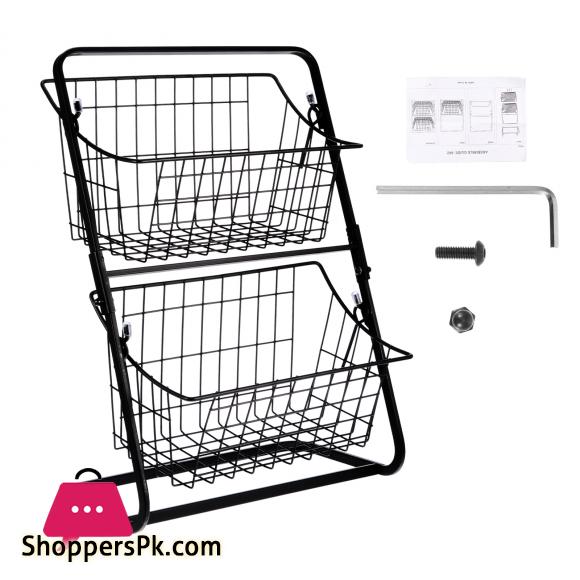 3 Tier Market Basket Stand Fruit Baskets with Removable Baskets 2 Tier Basket