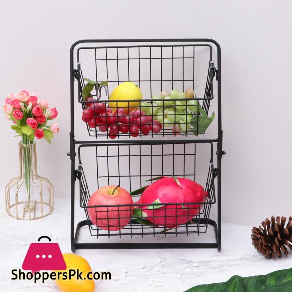 3 Tier Market Basket Stand Fruit Baskets with Removable Baskets 2 Tier Basket