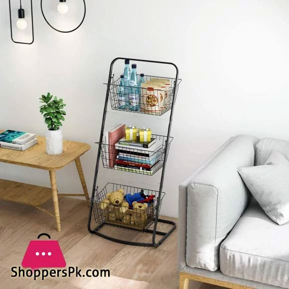 3 Tier Market Basket Stand Fruit Baskets with Removable Baskets 3 Tier Basket