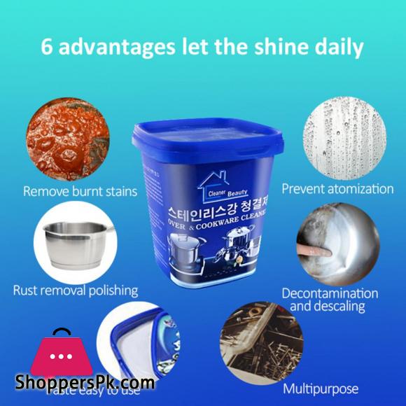500g Rust Remover cleaner Kitchen Stainless Steel cleaning paste Pot polishing Pan Kitchenwares Stain Dirt Cleaner accessories