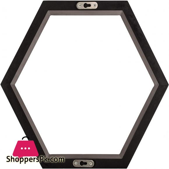 Hexagon Cube Floating Wall Shelf Set of 3 Black