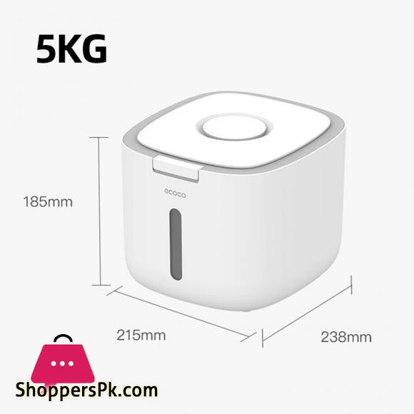 Household Kitchen Rice Storage Box Sealed Insect Proof Moisture Proof Pressed Rice Bucket Plastic Food Storage Container