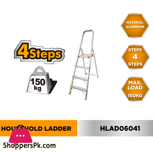 Ingco Household Ladder 4 Steps - HLAD06041
