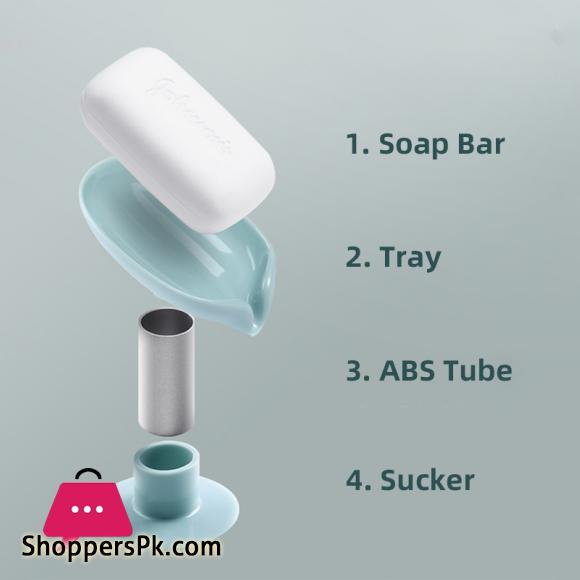 Leaf shaped Soap Dish Soap Holder Drain Rack Standing Suction Cup