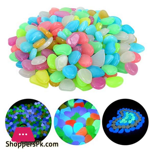 Luminous Night Glowing Stones Decorative Dark Glowing Pebbles - Aquarium Fish Tank Glowing Rocks and Pebbles Home Decoration Glowing Rocks