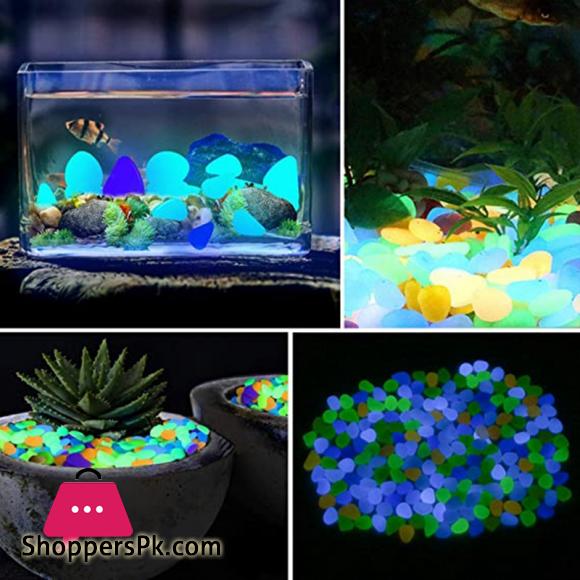 Luminous Night Glowing Stones Decorative Dark Glowing Pebbles - Aquarium Fish Tank Glowing Rocks and Pebbles Home Decoration Glowing Rocks