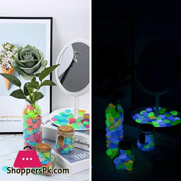 Luminous Night Glowing Stones Decorative Dark Glowing Pebbles - Aquarium Fish Tank Glowing Rocks and Pebbles Home Decoration Glowing Rocks