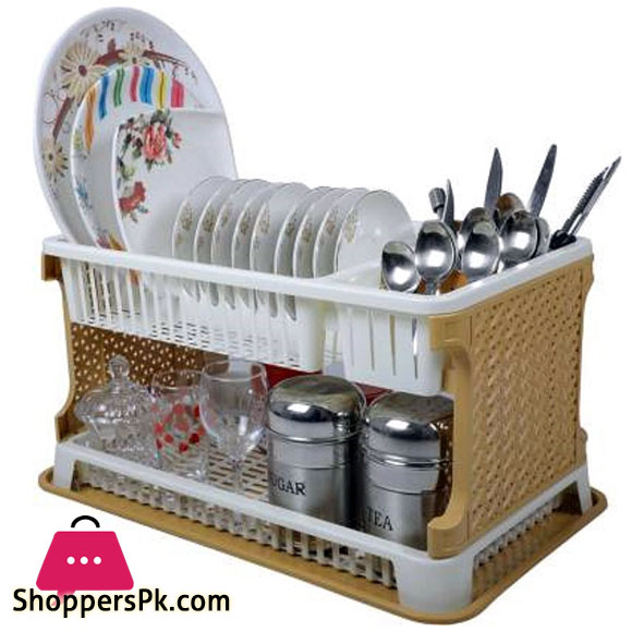Plastic Modular Kitchen Dish Drainer Rack with & Cutlery Holder Turkey Made