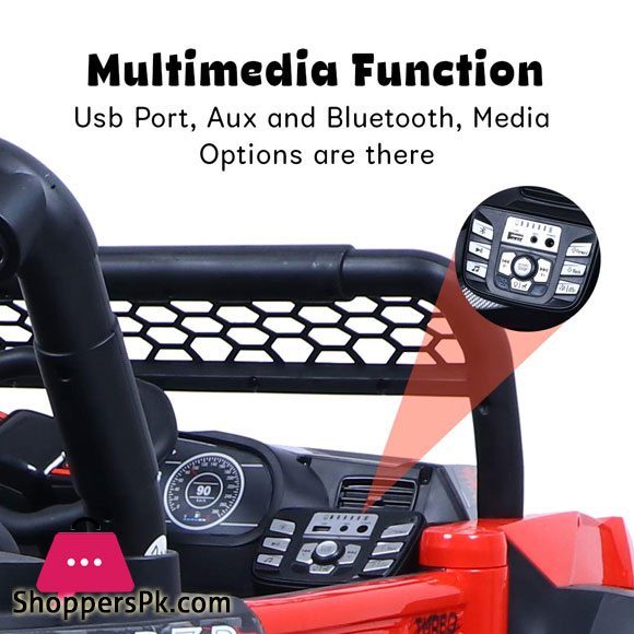 Road King Rechargeable Battery Operated Ride on Car Jeep for Kids Baby with R/C Children Car Age 2 to 12 Years