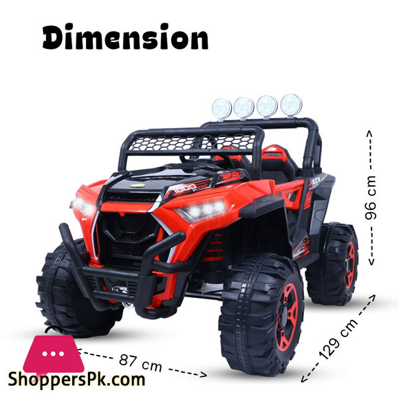 Road King Rechargeable Battery Operated Ride on Car Jeep for Kids Baby with R/C Children Car Age 2 to 12 Years