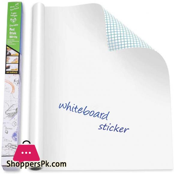 Self-Adhesive Whiteboard Wall Decal Sticker Extra Large Strong & Durable Dry Erase Wall Paper Message Board Peel Stick White Board for Kids Drawing Office School Home Decor White