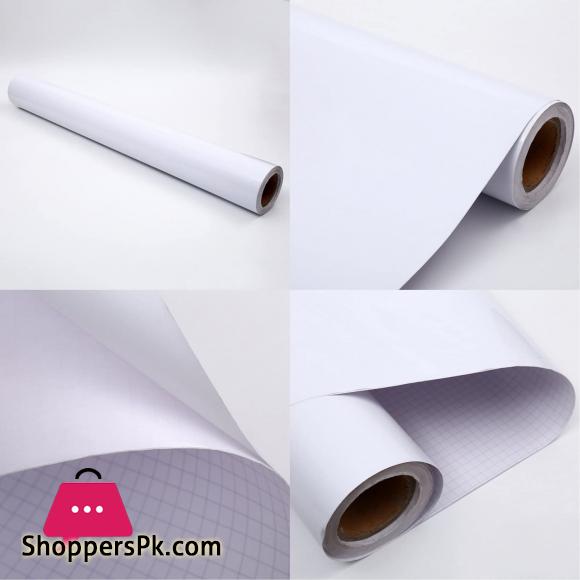 Self-Adhesive Whiteboard Wall Decal Sticker Extra Large Strong & Durable Dry Erase Wall Paper Message Board Peel Stick White Board for Kids Drawing Office School Home Decor White