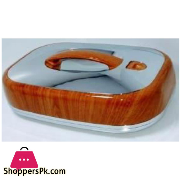 Taiwan Hotpot Wood Silver Rect 4.5Ltr - 774LW-S