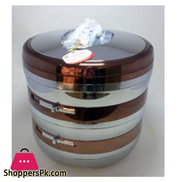 Taiwan Lunch Box 3x1 Choclate-Silver - 388CH-S
