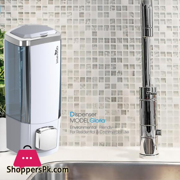 Wall-Mounted Translucent Soap Dispenser Plastic Hand Soap/Shampoo/Shower Gel Single Head 400ML