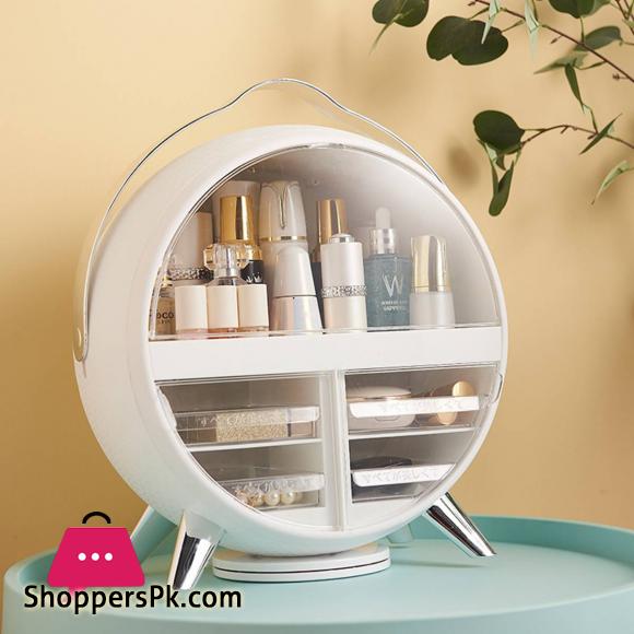 Waterproof Dustproof Cosmetic Storage Box Portable Makeup Organizer Cosmetic Storage Box Jewelry Containers with LED Mirror