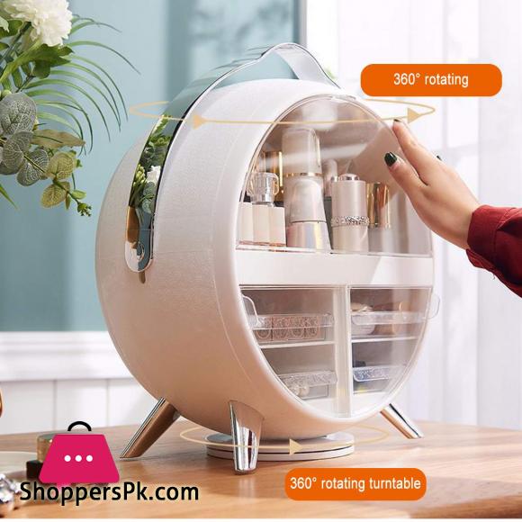 Waterproof Dustproof Cosmetic Storage Box Portable Makeup Organizer Cosmetic Storage Box Jewelry Containers with LED Mirror