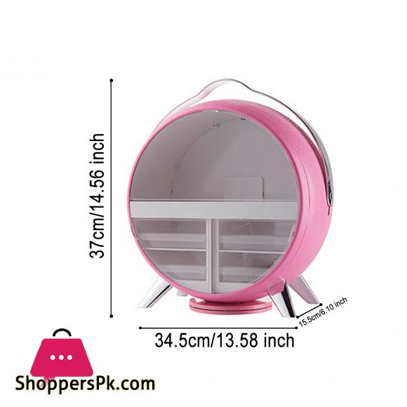 Waterproof Dustproof Cosmetic Storage Box Portable Makeup Organizer Cosmetic Storage Box Jewelry Containers with LED Mirror