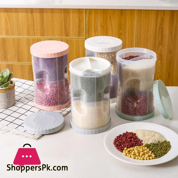 2.5 L Food Sealed Container With Closed Rotating Lid 4 Compartments