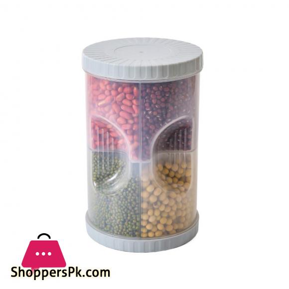 2.5 L Food Sealed Container With Closed Rotating Lid 4 Compartments