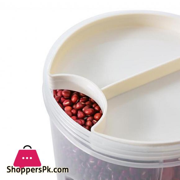 2.5 L Food Sealed Container With Closed Rotating Lid 4 Compartments