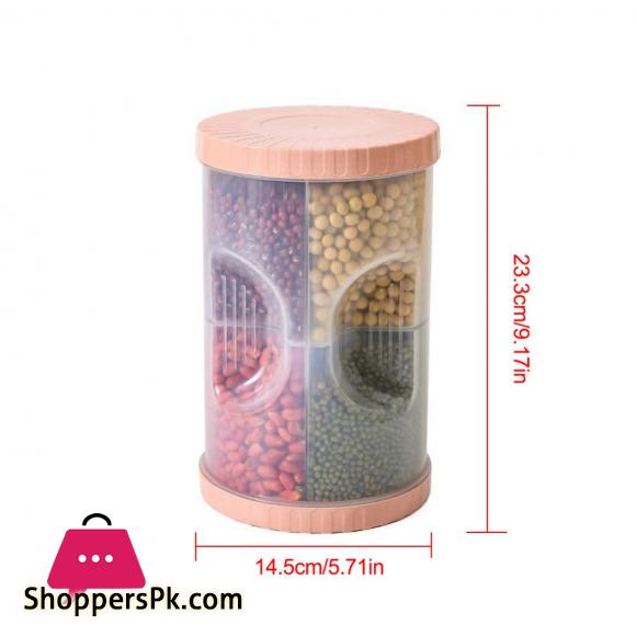 2.5 L Food Sealed Container With Closed Rotating Lid 4 Compartments