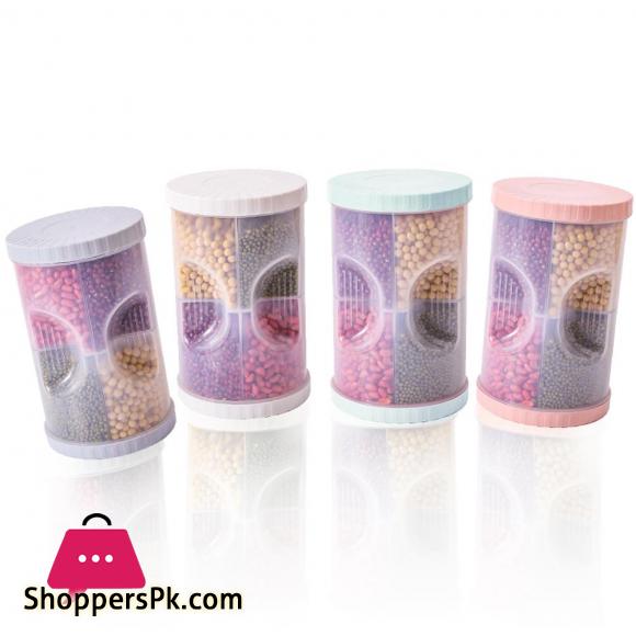 2.5 L Food Sealed Container With Closed Rotating Lid 4 Compartments