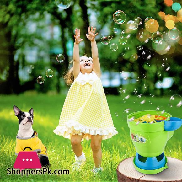 Automatic Bubble Blower Machine with 2 Bottles of Liquid