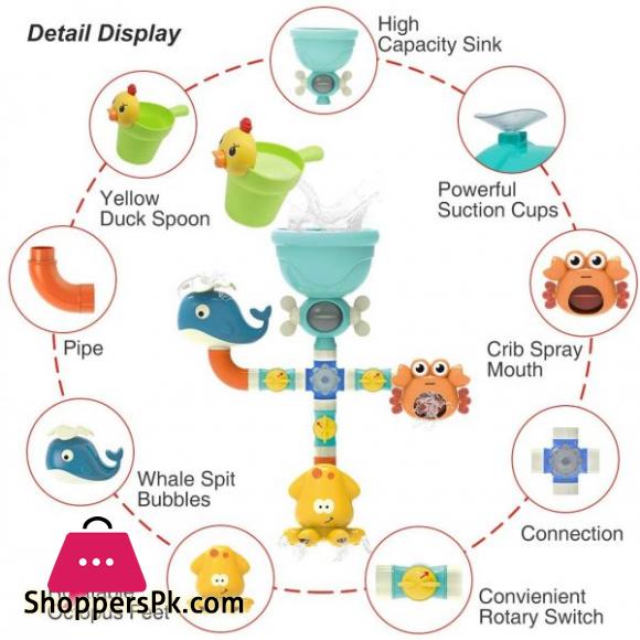 Bath Toys Waterfall Bath Wall Bathtub Toys for Baby Toddler Kids