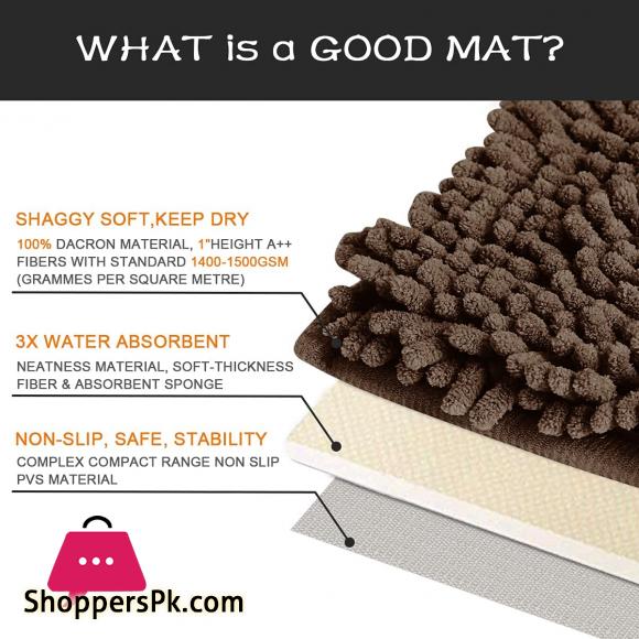 Bathroom Rug Set 3 Piece Bath Rugs Toilet Rugs and Mats Sets Extra Absorbent Shaggy Bathroom Mat