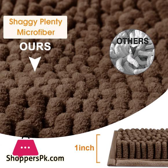 Bathroom Rug Set 3 Piece Bath Rugs Toilet Rugs and Mats Sets Extra Absorbent Shaggy Bathroom Mat
