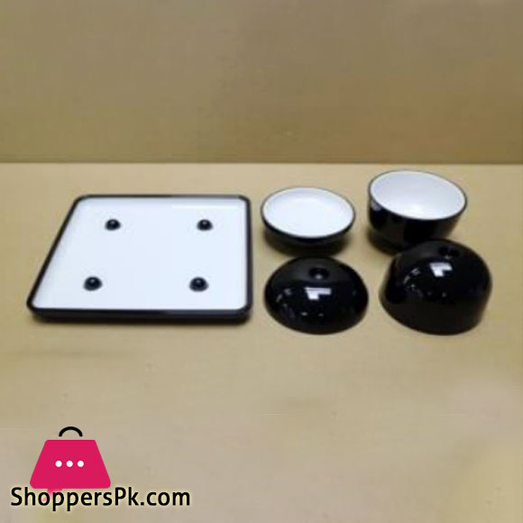 Salad Service Set Black & White - KY1063
