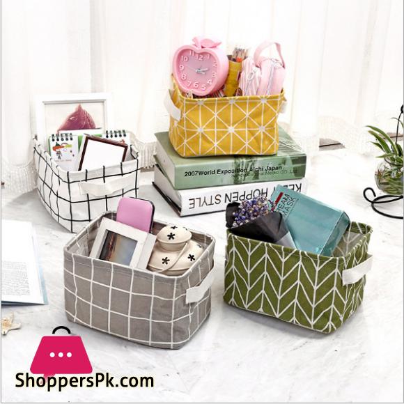 Cotton Hand Junk Basket Cabinet Desk Box