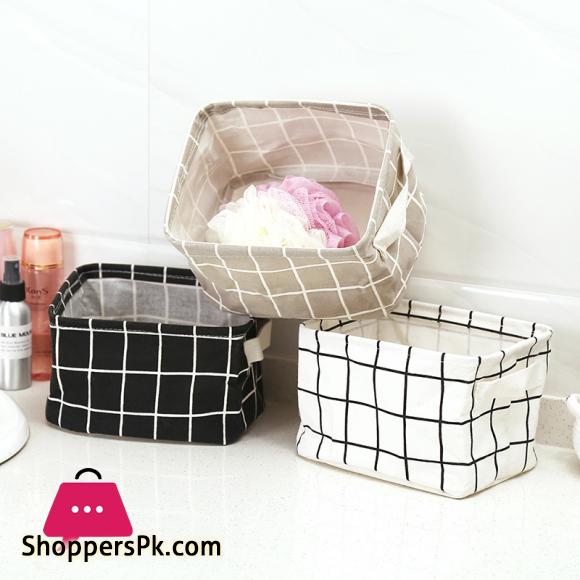 Cotton Hand Junk Basket Cabinet Desk Box