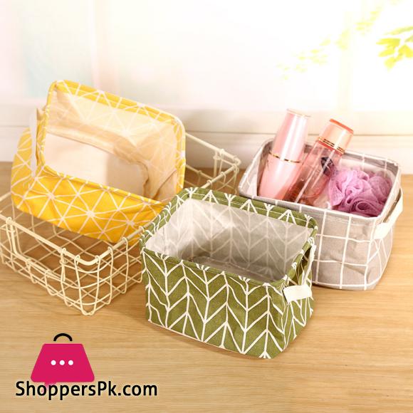 Cotton Hand Junk Basket Cabinet Desk Box