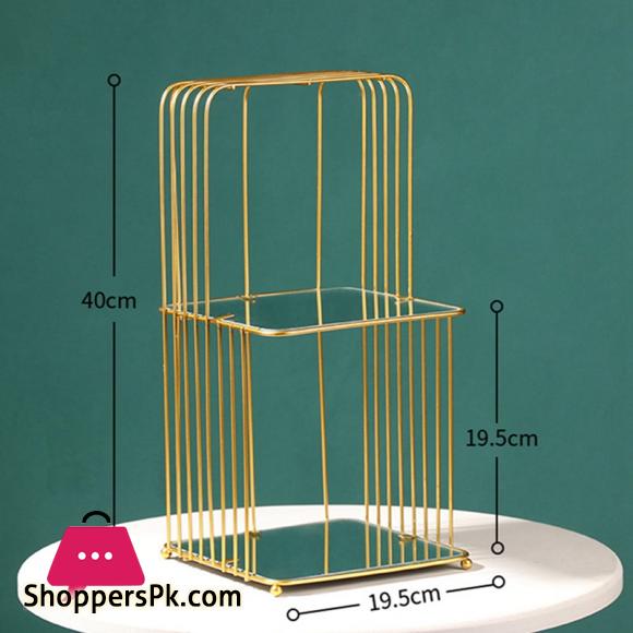 Europe Iron Metal Shelf Makeup Organizer Cosmetic Storage Rack Lipstick Perfume Jewelry Box Shelf Holder Bedroom Organizer|Storage Holders & Racks