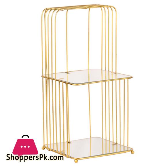 Europe Iron Metal Shelf Makeup Organizer Cosmetic Storage Rack Lipstick Perfume Jewelry Box Shelf Holder Bedroom Organizer|Storage Holders & Racks