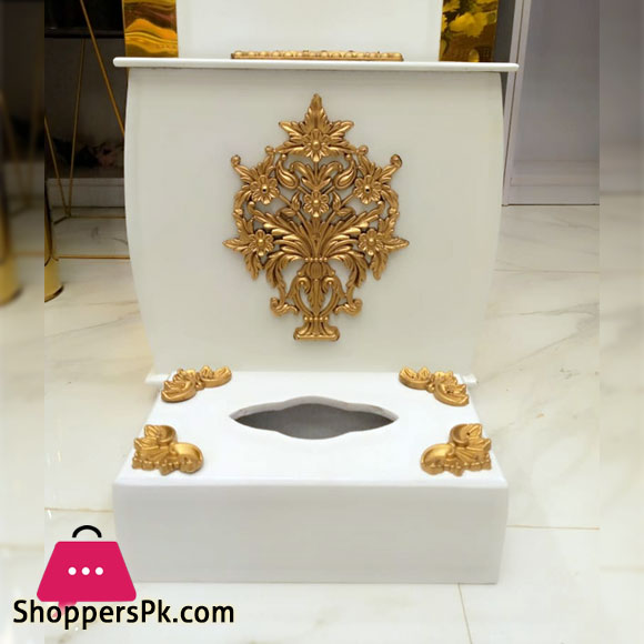 Fancy Dustbin And Tissue Box Set 2 Pc